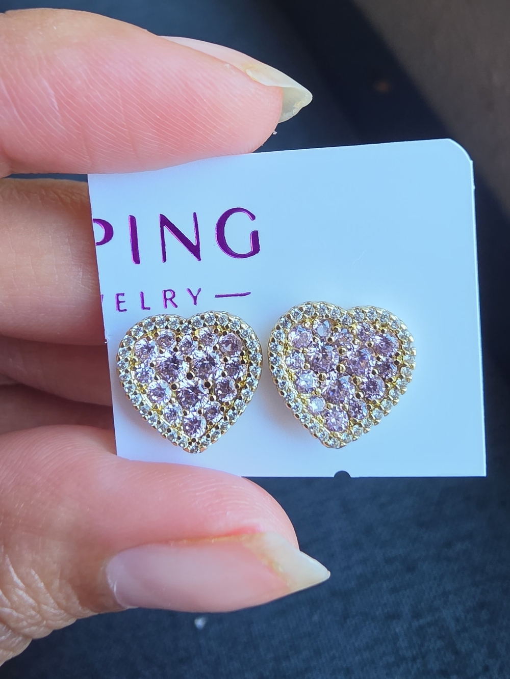 Aretes De Corazon Oro Laminado 14k